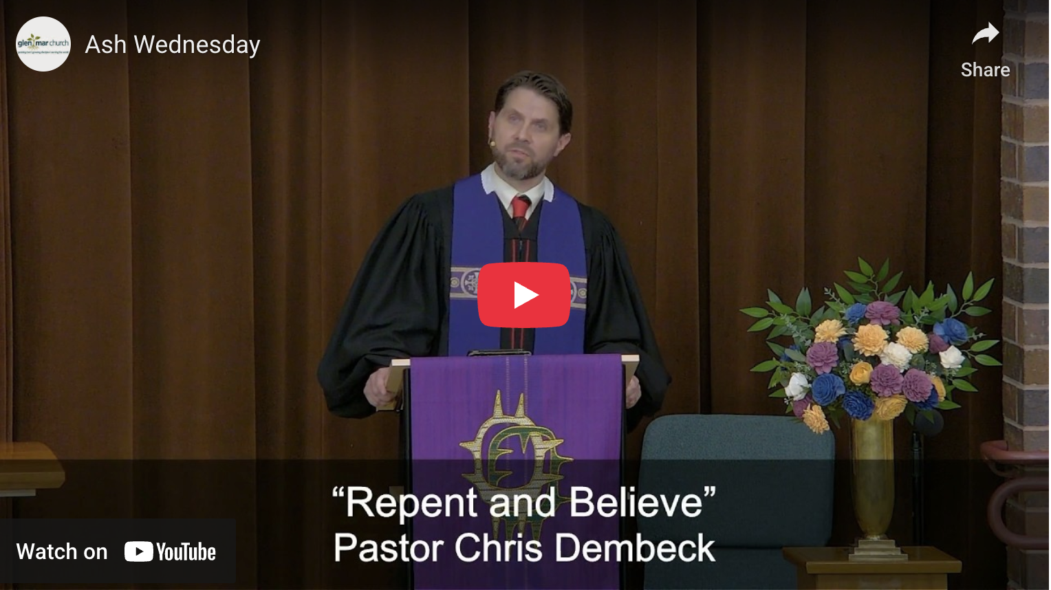Ash Wednesday - Repent and Believe